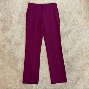 Zara purple straight leg trouser dress pants Sz S NWT classy career business
